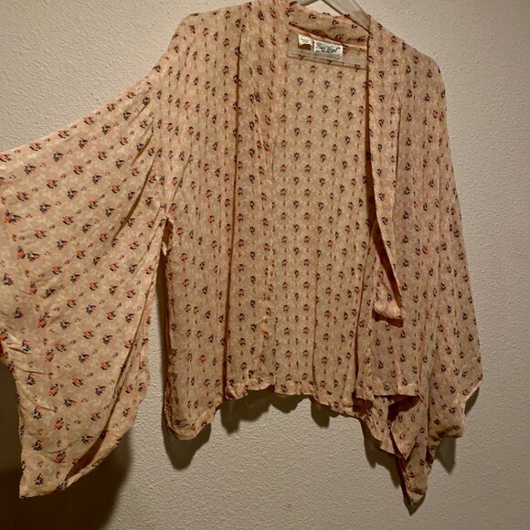 Peace Angel‎ Ditsy Floral Kimono Cardigan One Size Boho Shrug Wrap - Picture 3 of 5